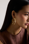 Sunehri Double Oval Hoop Earrings
