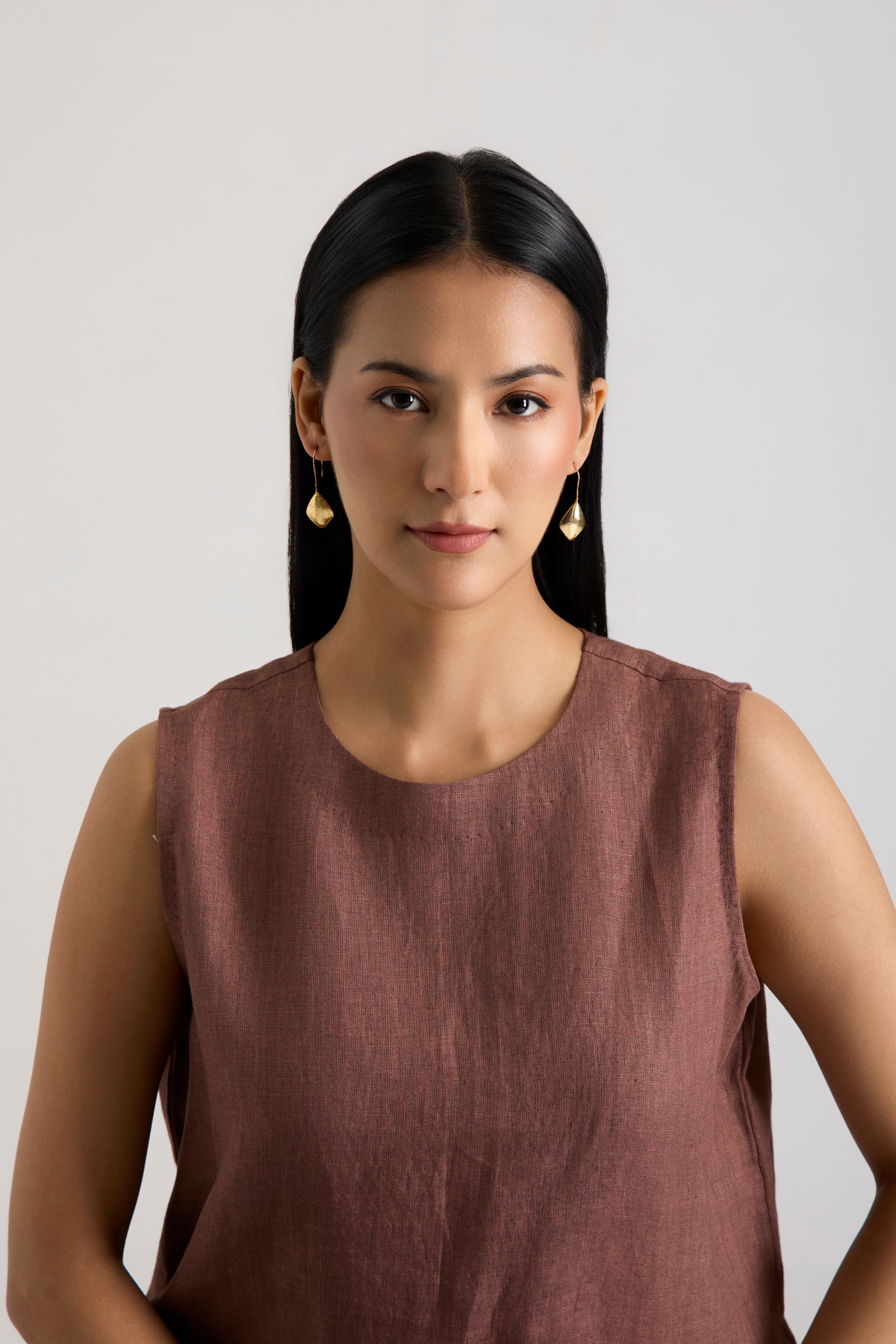 Vanya Hammered Drop Earrings